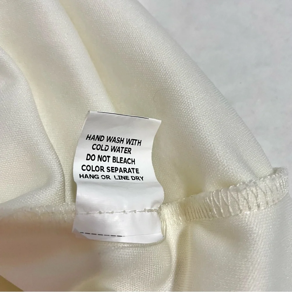 PinkBlush Cream Lace Mesh Overlay Maternity Maxi Dress Women's XL - Picture 13 of 16